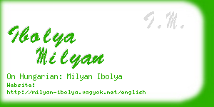 ibolya milyan business card